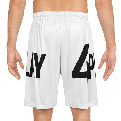 4Play Basketball Shorts  -White