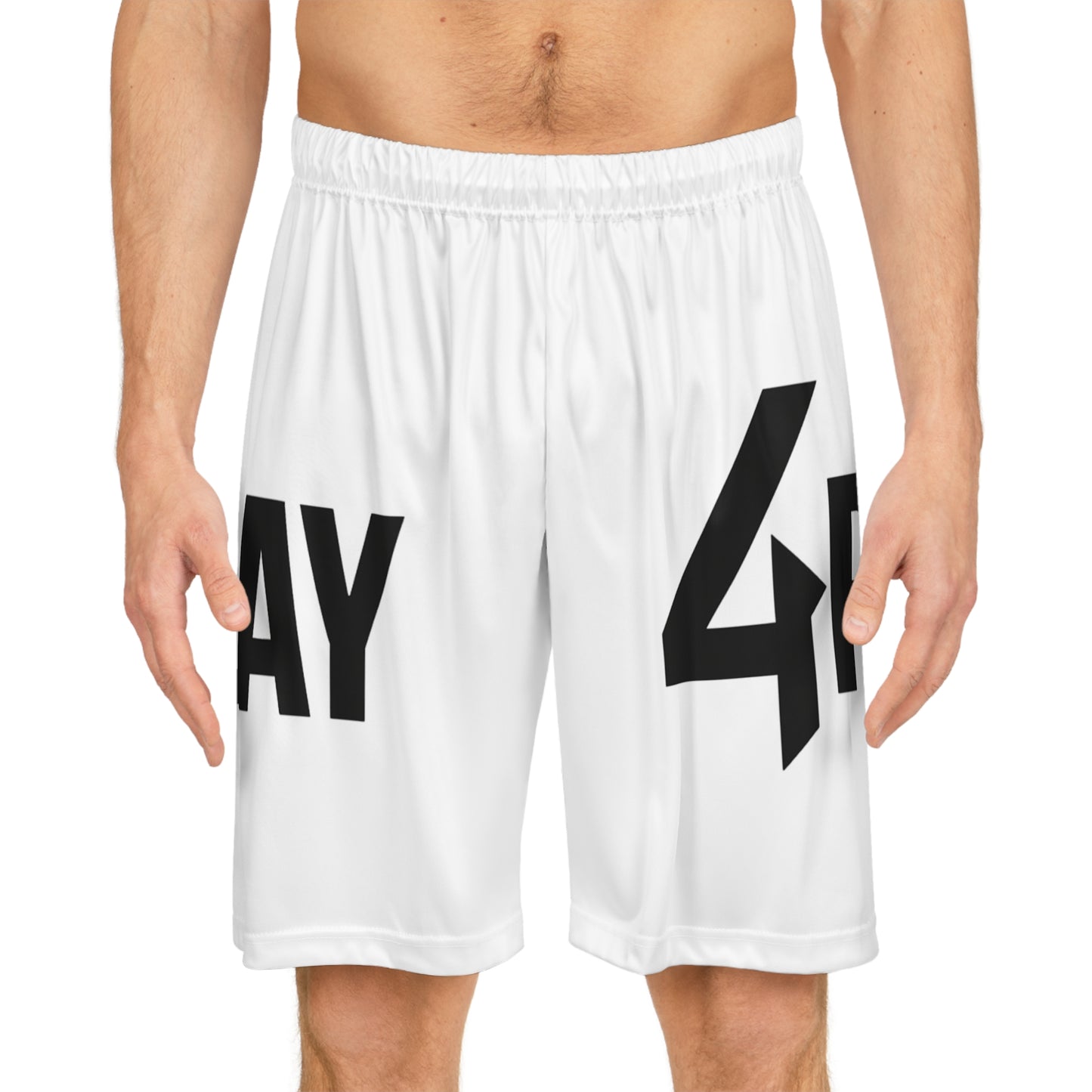 4Play Basketball Shorts  -White